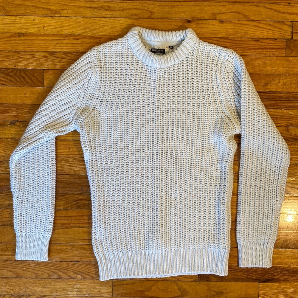 Brave Soul Men’s Crewneck Sweater in Eggshell/Beige